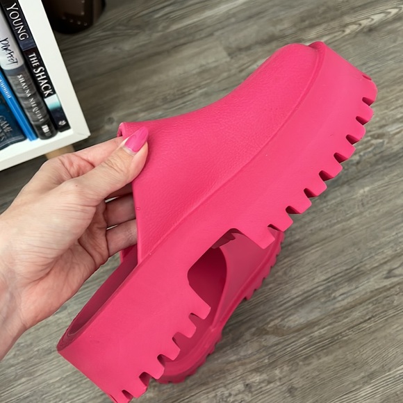 Jeffrey Campbell Pink Platform Clog Mules - Picture 3 of 7